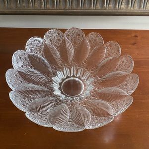 Lausitzer Crystal Bowl “MEDEA” Ice Feather Flower